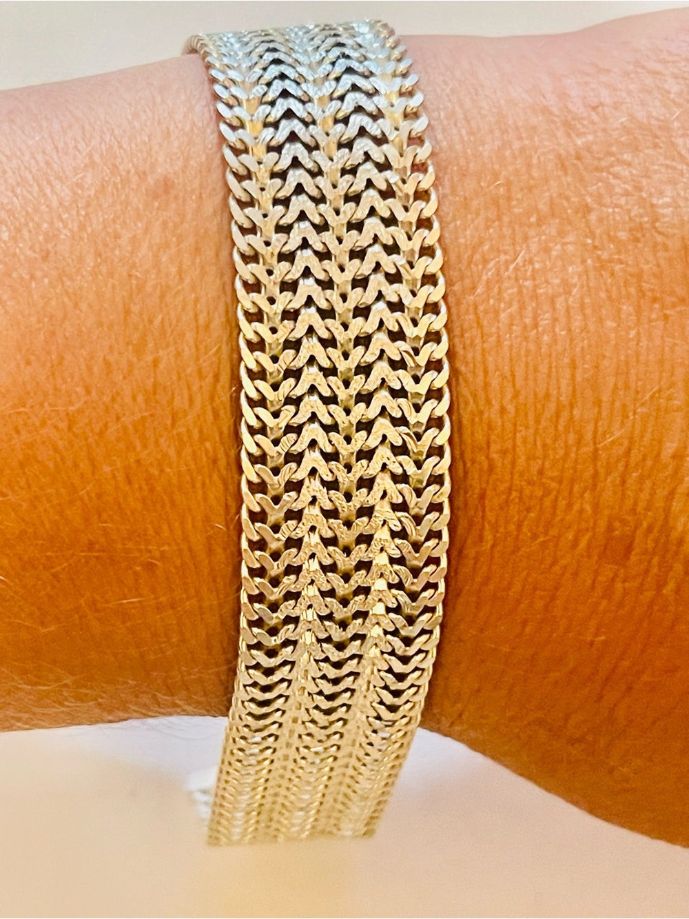 Vintage Milor Italian Sterling Silver Wide ...
Bracelet Woven Pattern Sz 7".